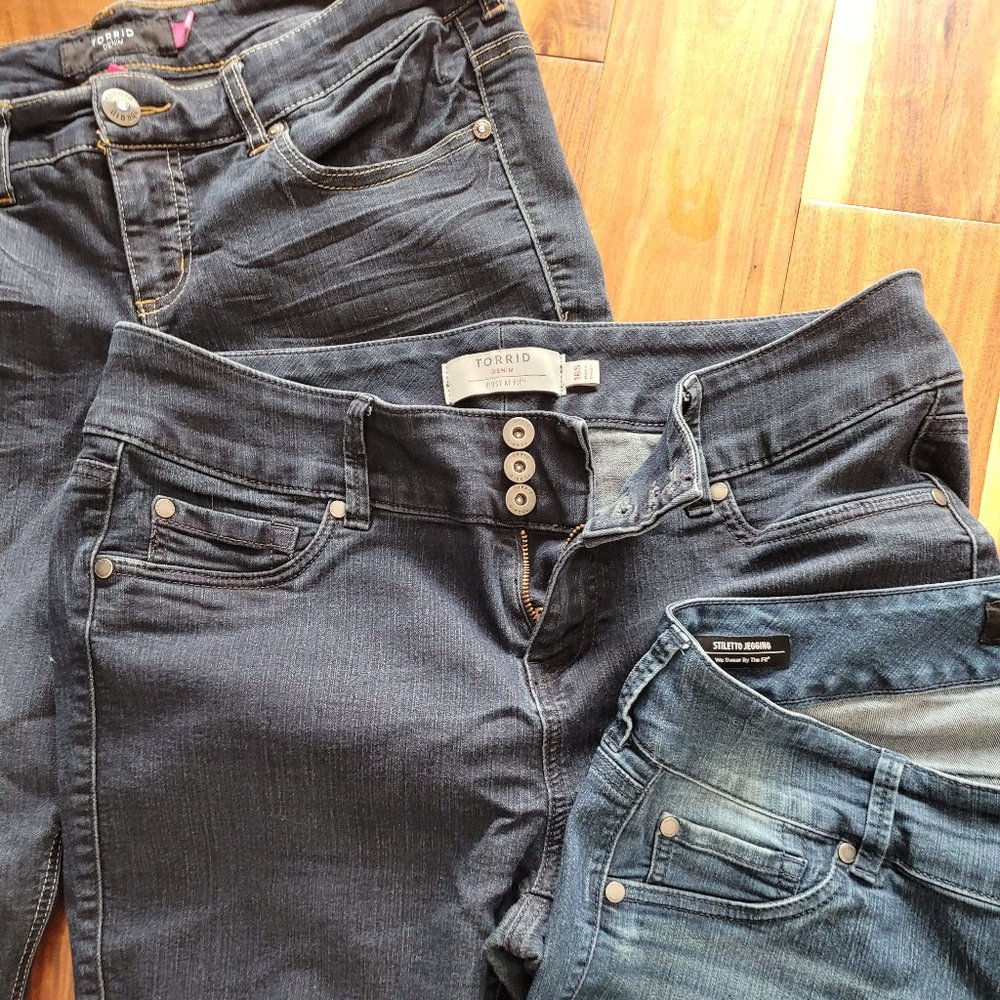 BUNDLE OF (3) Torrid Jeans Size 16S, 16XS, 16
